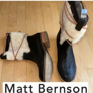 Matt Bernson Leather/shearling  boots, 7.5  CB2393